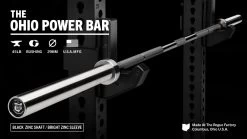 Rogue 45LB Ohio Power Bar - Black Zinc