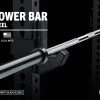 Rogue 45LB Ohio Power Bar - Stainless / Black -Fitness Equipment Store RA0586 SS IL H cxthse