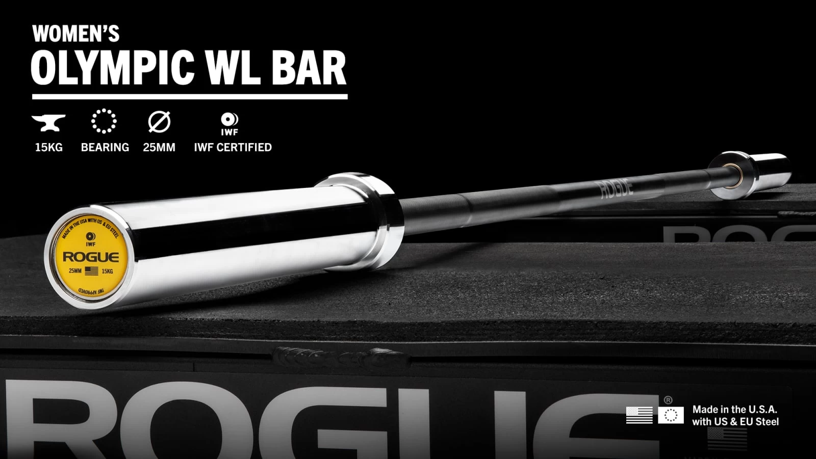 Rogue 25MM IWF Olympic Weightlifting Bar - Cerakote 3 Rogue 25MM IWF Olympic Weightlifting Bar - Cerakote